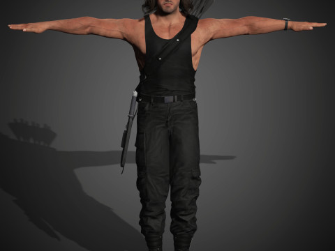 Rambo Character 3D Model
