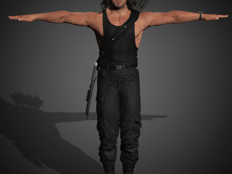 Rambo Character 3D Model