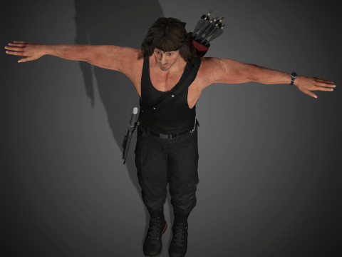 Rambo Character 3D Model
