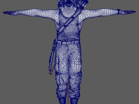 Rambo Character 3D Model