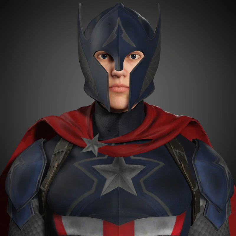 Personaggio di Capitan America Modello 3D .c4d .max .obj .3ds .fbx .stl .blend 