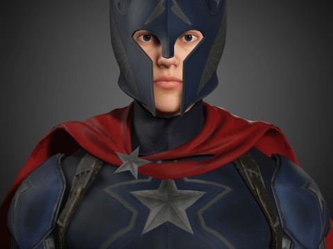 Captain America Character Modelo 3D