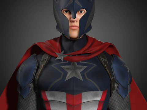 Captain America Character Modelo 3D