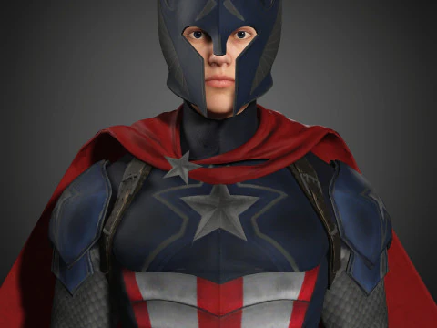 Personaggio di Capitan America Modello 3D