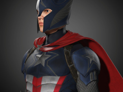 Captain America Character Modelo 3D