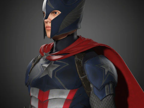 Personaggio di Capitan America Modello 3D