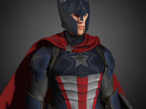 Captain America Character Modelo 3D