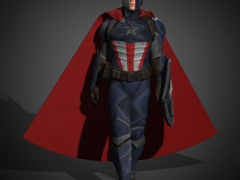 Captain America Character Modelo 3D