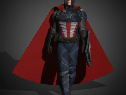 Personaggio di Capitan America Modello 3D