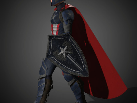 Captain America Character Modelo 3D