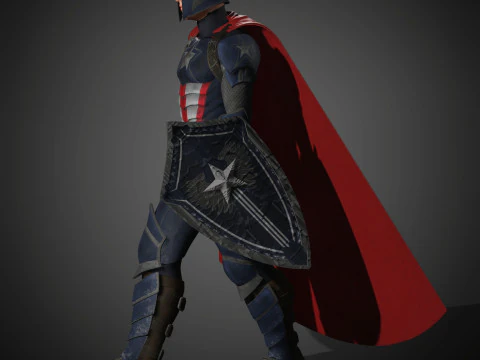 Personaggio di Capitan America Modello 3D