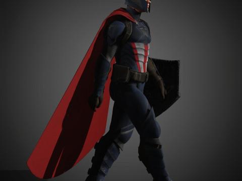 Captain America Character Modelo 3D