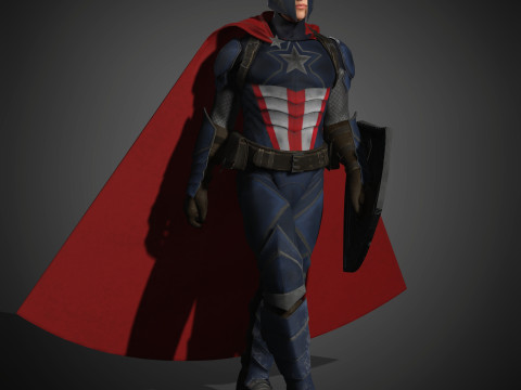 Captain America Character Modelo 3D