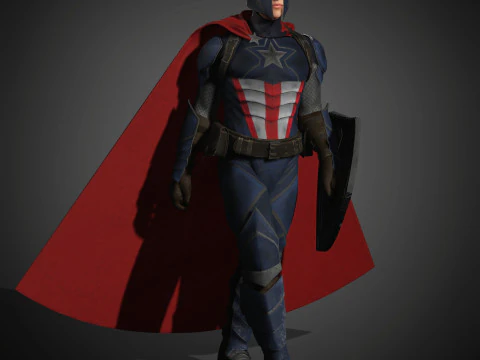 Personaggio di Capitan America Modello 3D