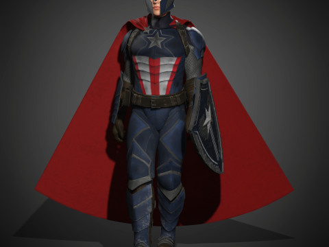 Captain America Character Modelo 3D
