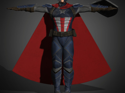 Captain America Character Modelo 3D