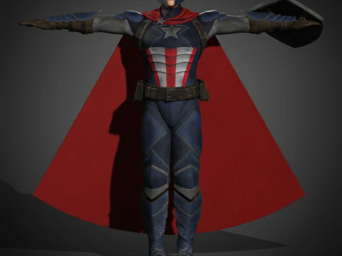 Personaggio di Capitan America Modello 3D