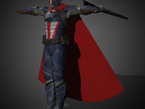 Captain America Character Modelo 3D