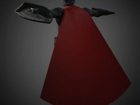 Personaggio di Capitan America Modello 3D