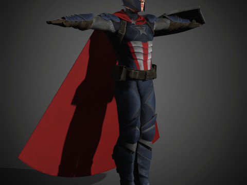 Captain America Character Modelo 3D