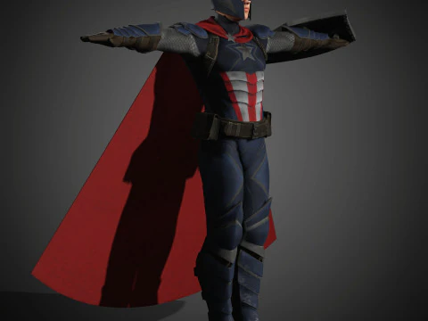 Personaggio di Capitan America Modello 3D