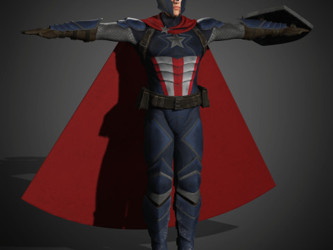 Captain America Character Modelo 3D