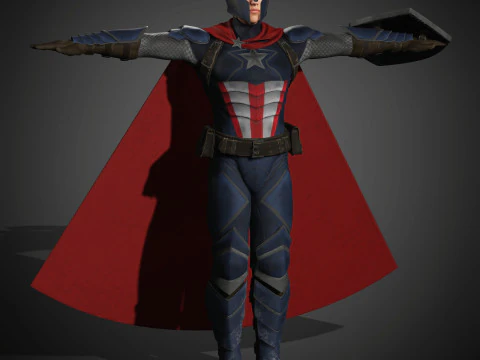 Personaggio di Capitan America Modello 3D
