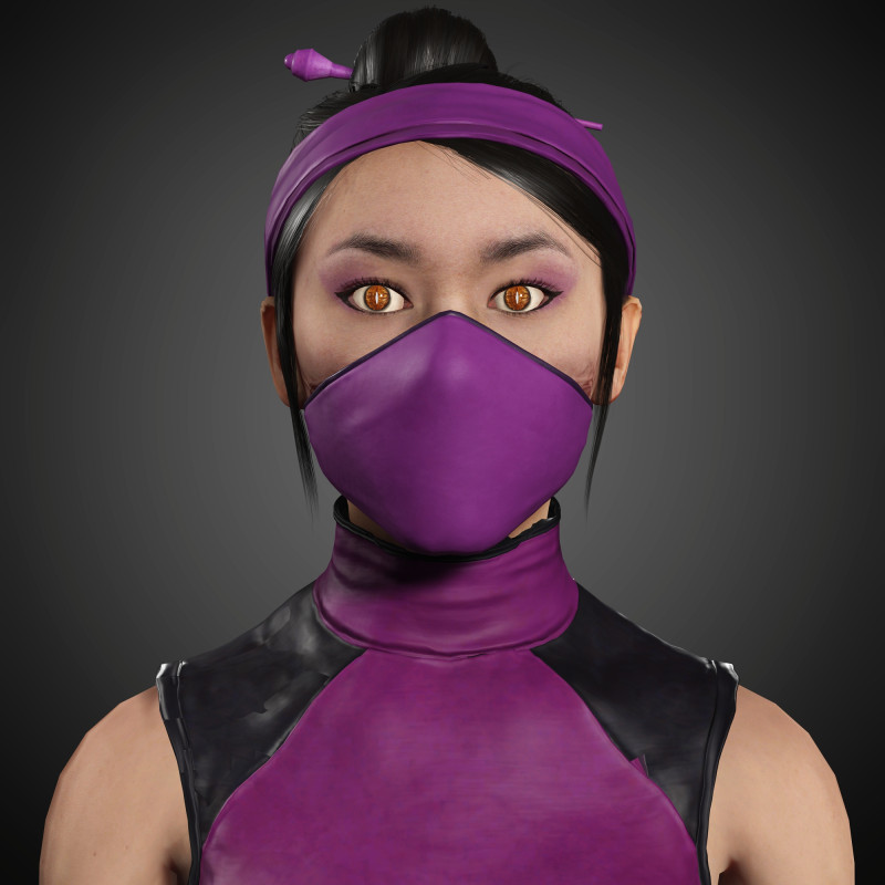 Mileena Character 3D Model .c4d .max .obj .3ds .fbx .stl .blend 
