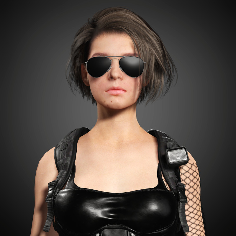 Jill Valentine Character 3D Model .c4d .max .obj .3ds .fbx .stl .blend
