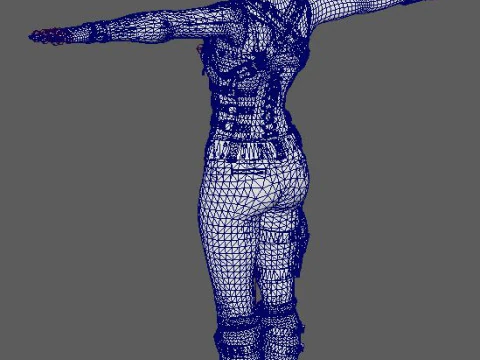 Jill Valentine Character 3D Model