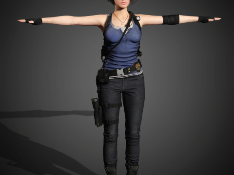 Jill Valentine Character Model 3D
