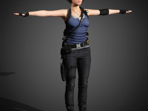 Jill Valentine Character Model 3D
