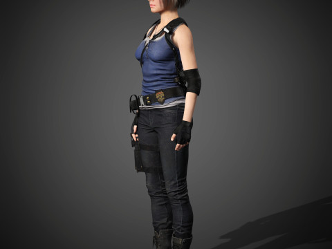Jill Valentine Character Model 3D
