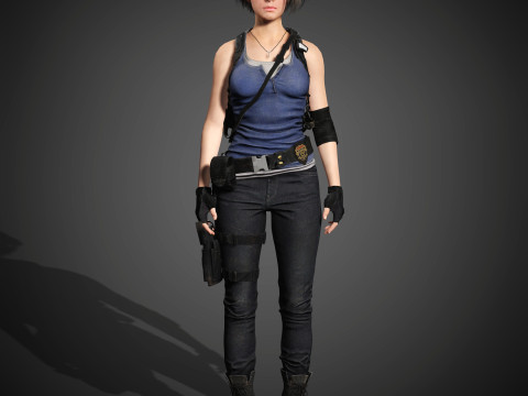 Jill Valentine Character Model 3D