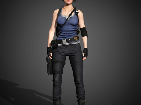 Jill Valentine Character Model 3D