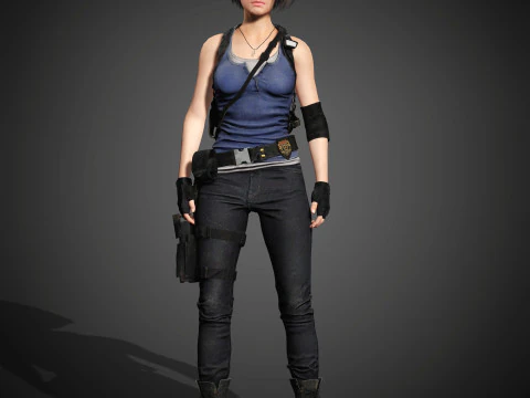 Jill Valentine Character 3D Model