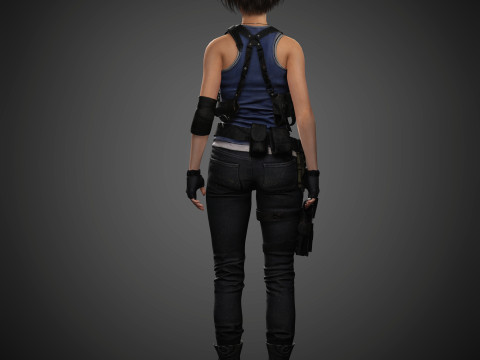 Jill Valentine Character Model 3D