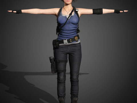 Jill Valentine Character Model 3D