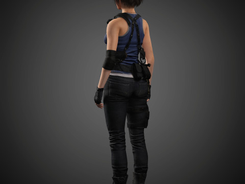 Jill Valentine Character Model 3D