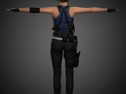 Jill Valentine Character Model 3D