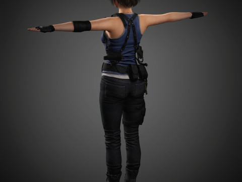 Jill Valentine Character Model 3D