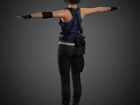 Jill Valentine Character 3D Model