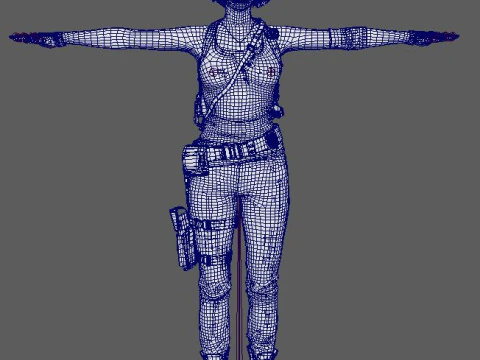Jill Valentine Character 3D Model