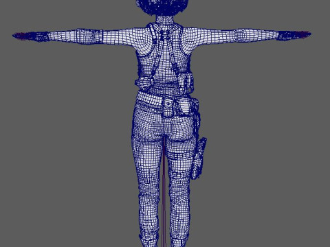 Jill Valentine Character Model 3D