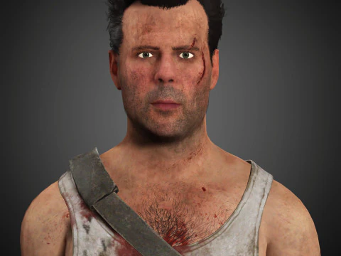 John McClane Character 3D Model