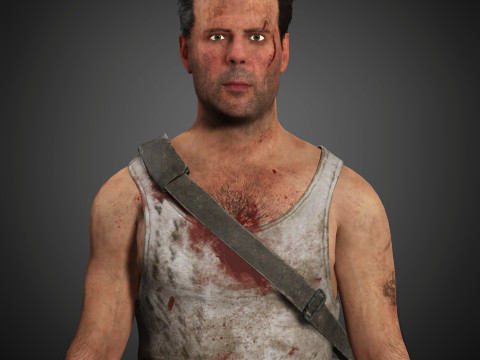 John McClane Character Modelo 3D