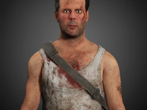 John McClane Character 3D Model