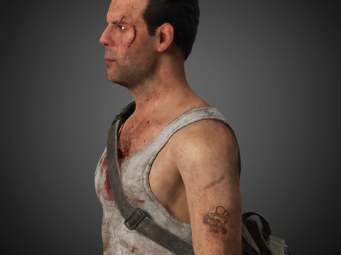 John McClane Character Modelo 3D
