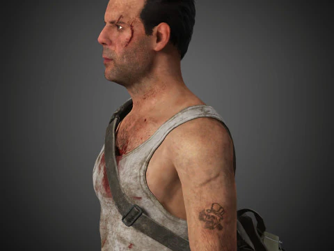 John McClane Character 3D Model