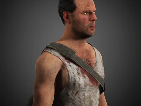 John McClane Character 3D Model
